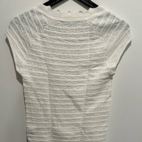 ALLSAINTS EUC  Openwork Squareneck Cap-Sleeve Sweater (Size L)