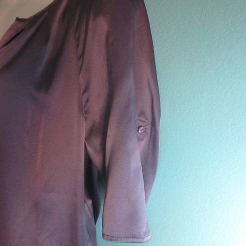 W By Worth Silk Worth Top Womans Purple Silk Blouse LP