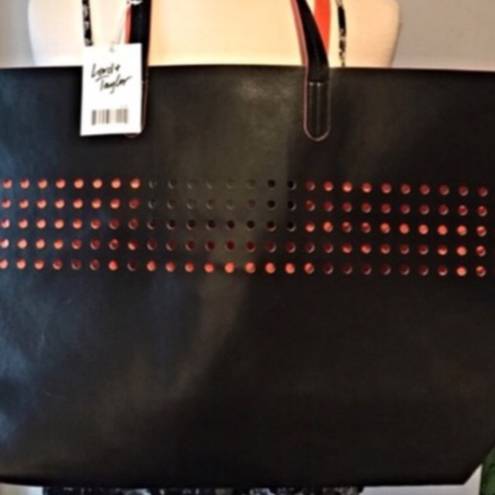 Lord and Taylor 🎉HOST PICK🎉 ⭐️NEW⭐️  Black & Orange Faux Leather Tote 👜 Bag