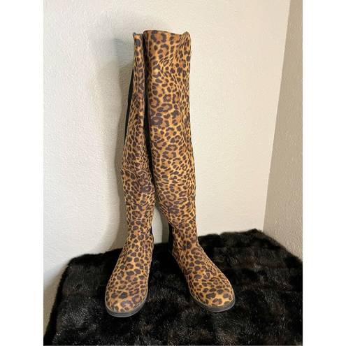 Unisa  leopard cheetah knee high boots 8.5