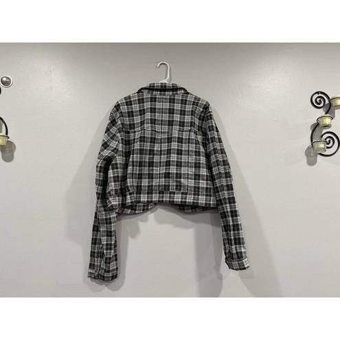 Tripp NYC Tripp Plaid Y2K Open Front Jacket Size 4