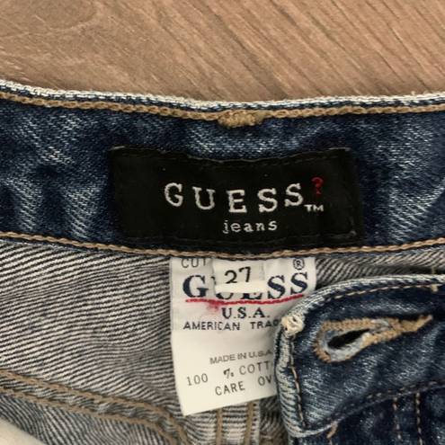 GUESS VINTAGE VTG 90s  Jeans Size 27 Straight Dark Wash