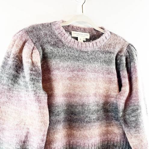 Saltwater Luxe  Dollie Wool Blend Long Puff Sleeve Pullover Sweater Pink Small