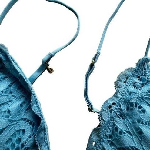 Abound  Lace Longline Blue Bralette Medium NEW