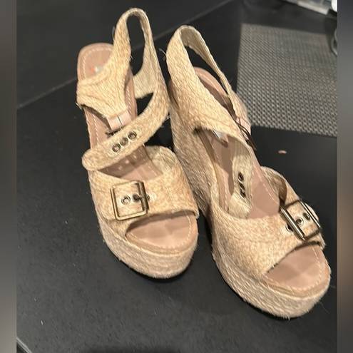 Steve Madden  cork wedge. So versatile! So cute! Size 8 women’s