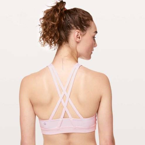 Lululemon Energy Bra High Neck in Pink Glow