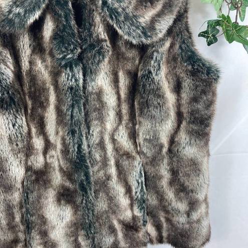 Rachel Zoe  faux fur fuzzy vest pockets S