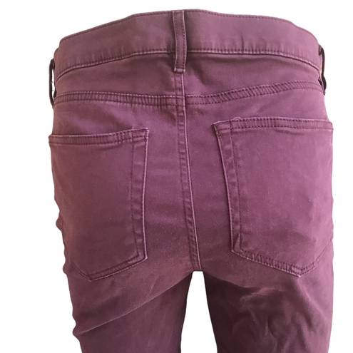 The Loft  High Rise Purple Soft Skinny Cotton Rayon Pants Women’s Size 28/6