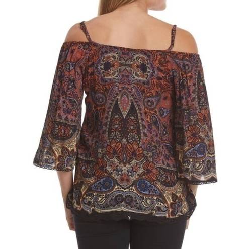 Angie  Juniors' Cold Shoulder Peasant Top