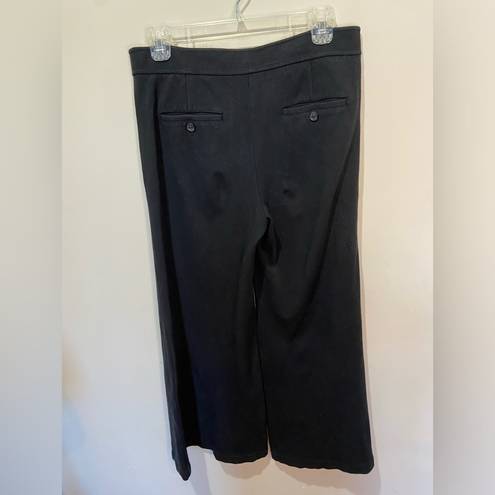 Theory  Emmett Wide Leg Cropped Black Pants sz 6