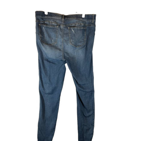 Torrid  Bombshell Skinny Premium Stretch Distressed Ripped Jeans Women Sz 22XT