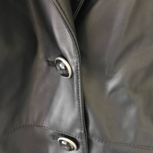 Dennis Basso  black faux leather jacket