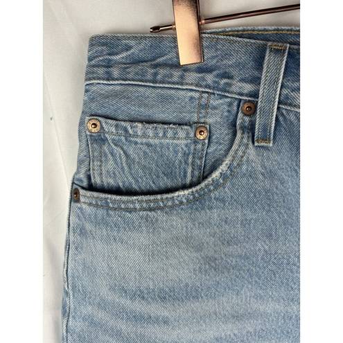 Levi Strauss & CO. Levi Strauss 501 High Rise Size 31 Cut Off 6 Button Fly Light Wash