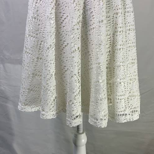 Aeropostale Crochet Lined White Mini Sundress Size Small