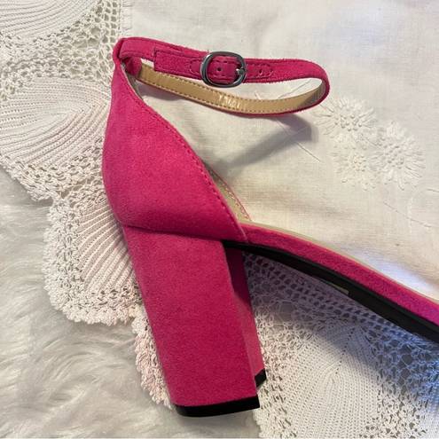 Unisa  Diara Pink High Heel Sandal Shoes W/ Ankle Strap Women’s Size 10 Ruffle