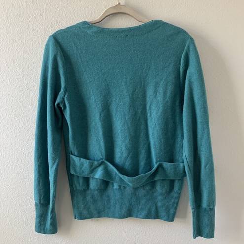 CAbi  Style 3018 Womens Size Medium Teal Tearoom Cardigan Sweater