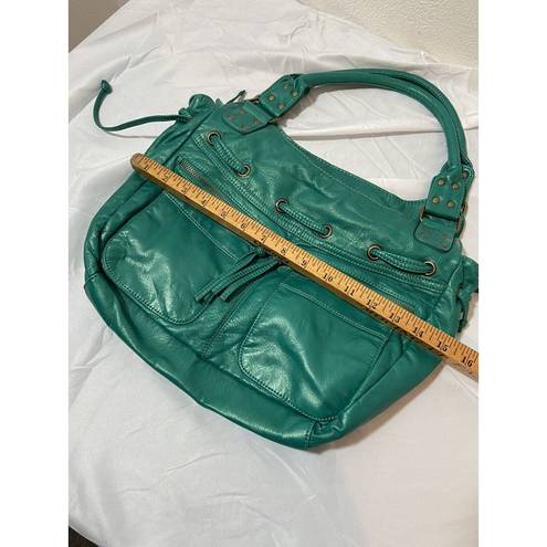 Bueno  Teal Green Faux Leather Shoulder Bag Purse