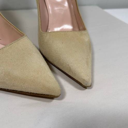 Kate Spade  licorice‎ Suede Pointed Toe Pump Heels Womens 6B Nude