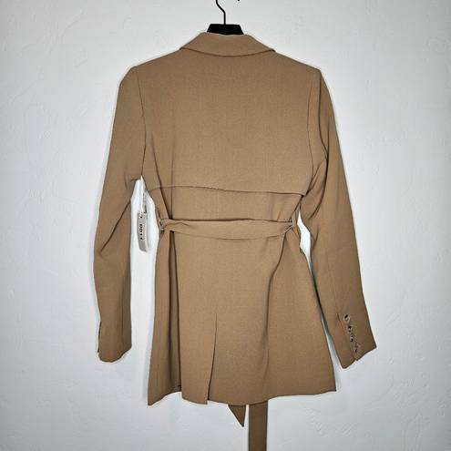 Good American  Trench Blazer in Camel Size 0 X Small NWT