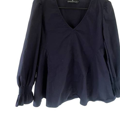 Tuckernuck  Pomander Place Navy Easton Blouse