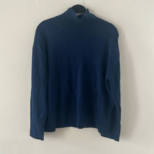 Everlane  Women's Blue The Cashmere Oversized Turtleneck Sweater Size Small