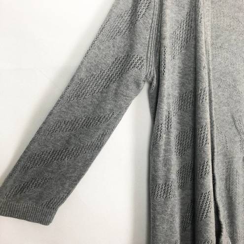 DKNY  JEANS Long Sleeve Open Front Gray Cardigan Size Medium