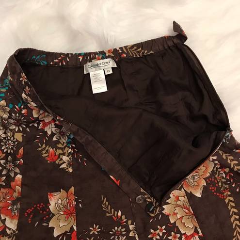 Coldwater Creek  floral skirt brown Size XS