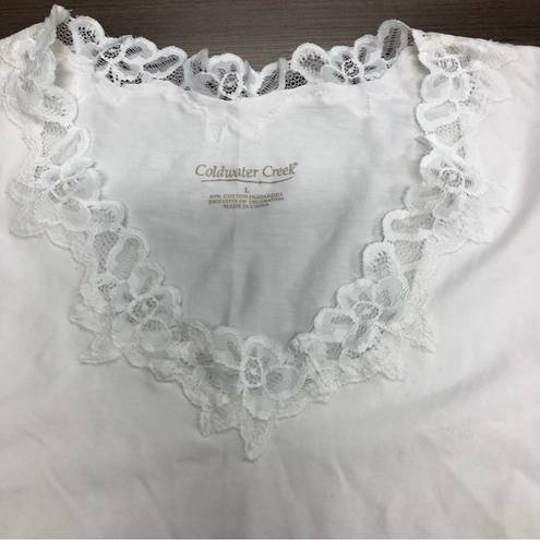 Coldwater Creek  White Lace Tank