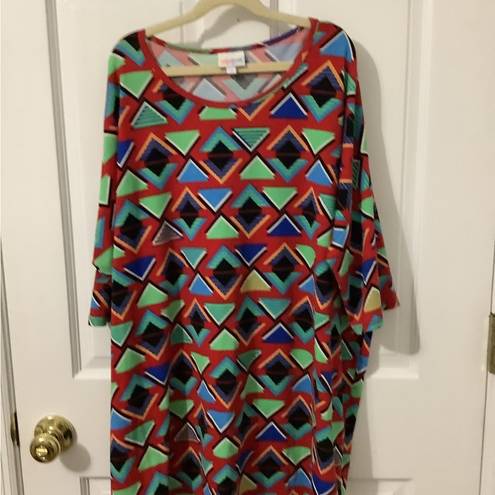 LuLaRoe  Red Modal, Polyester Tunic size medium