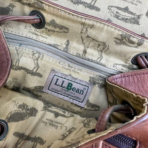 L.L.Bean Vintage  Leather Backpack