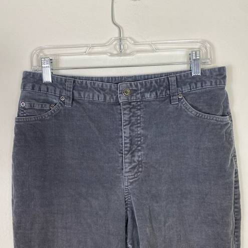 St. John’s Bay  Grey Corduroy High Rise Straight Leg Pants Size 10