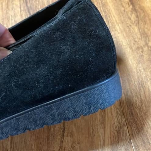 Eileen Fisher  Black Suede Wedge Shoes Women's 9