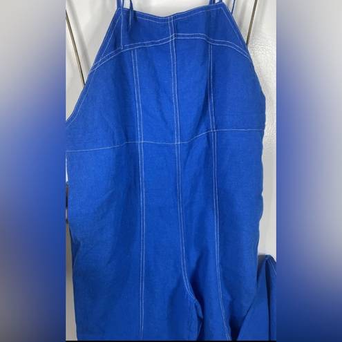 Urban Outfitters Harley Linen backless tie overalls size Lg