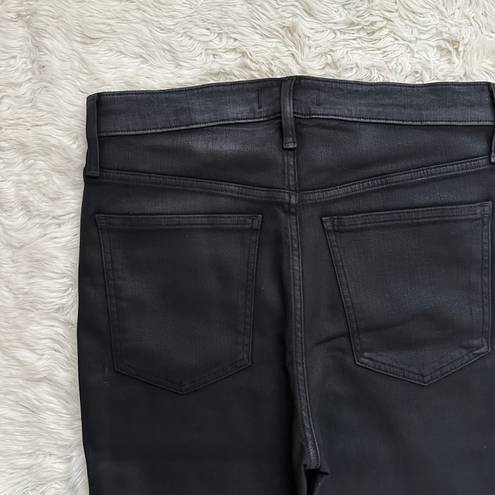 Madewell Jeans Stovepipe in True Black Wash: Coated Edition 29 NWT New