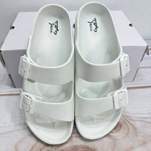 Very G NEW  Gypsy Jazz White Slip On EVA Waterproof Sandals