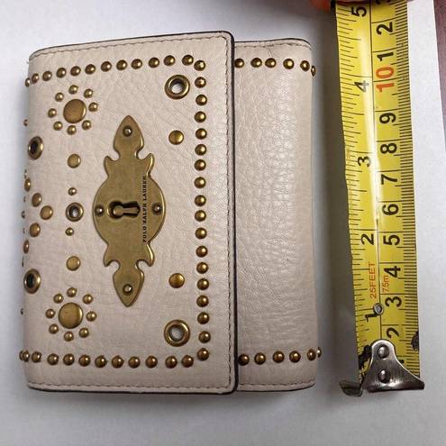 Polo  Ralph Lauren Leather Trifold Heavily Studded Western Wallet