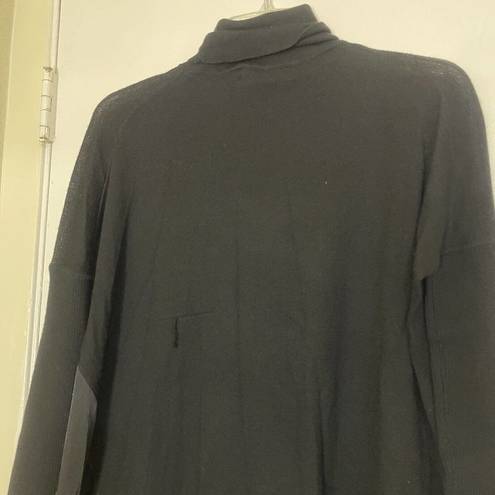 ALLSAINTS NWT All Saints Black Alda Asymmetrical Merino Wool Blend Turtleneck Sweater XS