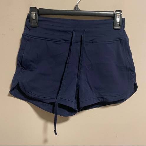 Zyia  Navy Hybrid Drawstring Athletic Lounge Shorts- Size Small