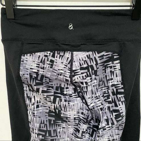 Lou & grey  Black Gray Etchblock Patterned Leggings