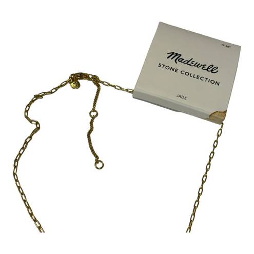 Madewell stone collection. Jade, with gold chain, adjustable. Spring, boho