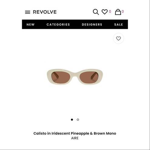 Revolve NWT  x AIRE Calisto Sunglasses in Iridescent Pineapple & Brown Mono
