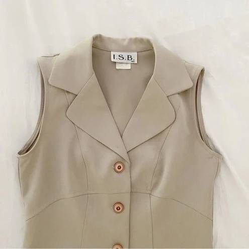 I.S.B. Inc Vintage 90s Suit Vest Size 7 Tan