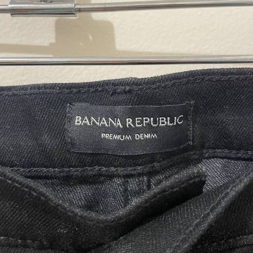 Banana Republic  High Rise Wide Leg Black Denim Jeans Womens Size 29