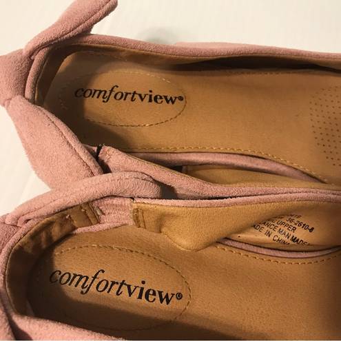 Comfort view sling back casual shoes faux suede pink women size 8