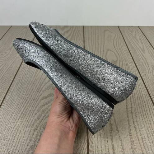 Style & Co . Angelynn Flats Glitter Gem Sparkle Flats 9.5 Pewter/Silver $50