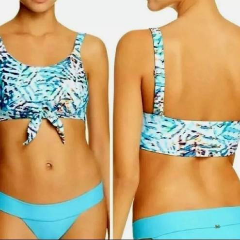 PilyQ  Palmas Blue Tropical Knot Bikini Top