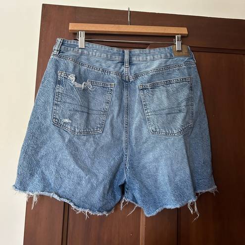 American Eagle Baggy Mom Short Denim Jean Distressed Shorts Size 12