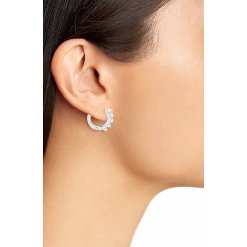 Burton Olivia  Huggie Imitation Pearl Mini Hoop Earrings KNOTTY