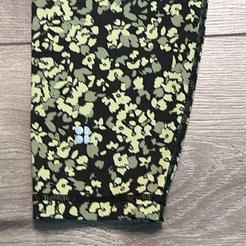 Sweaty Betty  Power Pocket Green Undercover Floral Print 7/8 Leggings Size Medium