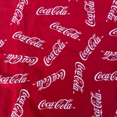 Coca-Cola Vintage  Red AOP Pajama Button Up Long Sleeve T-shirt